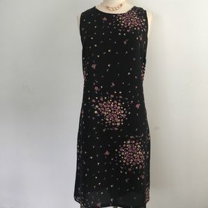 JPR OUTFIT BLACK FLORAL SLEEVELESS SHIFT DRESS M